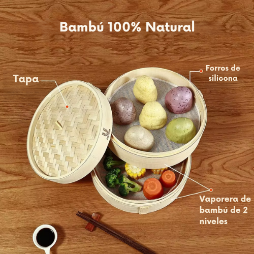 vaporera de bambu